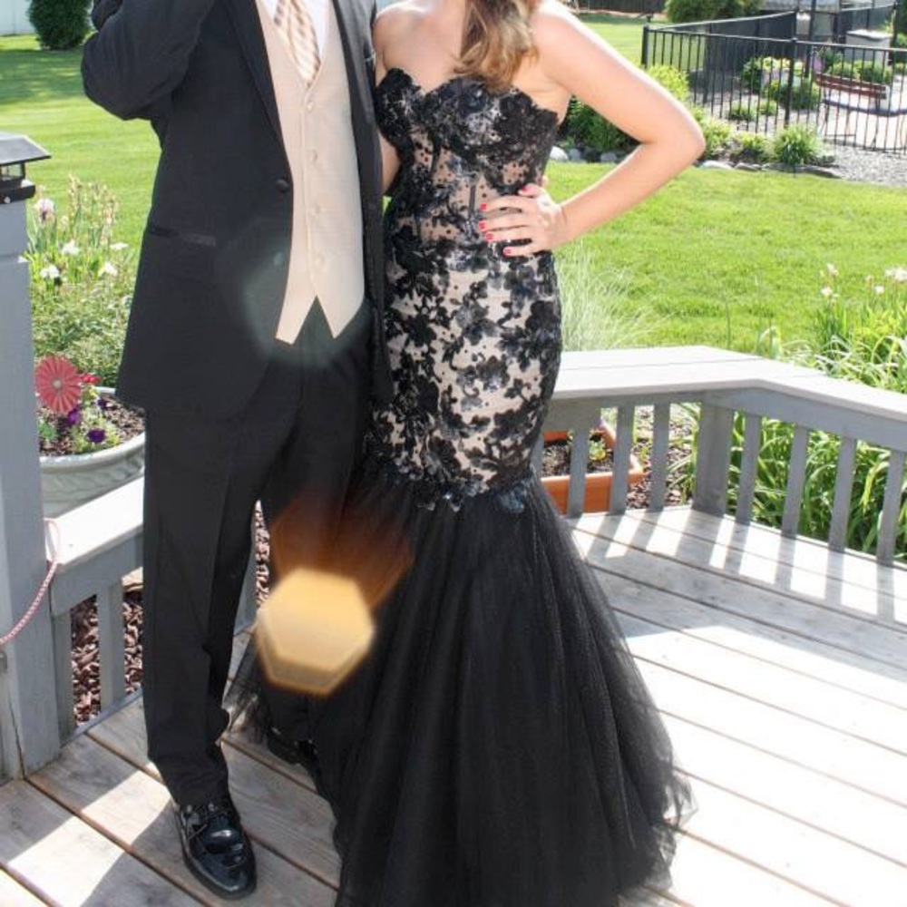 Classic black prom dress. Brand is night moves!!!